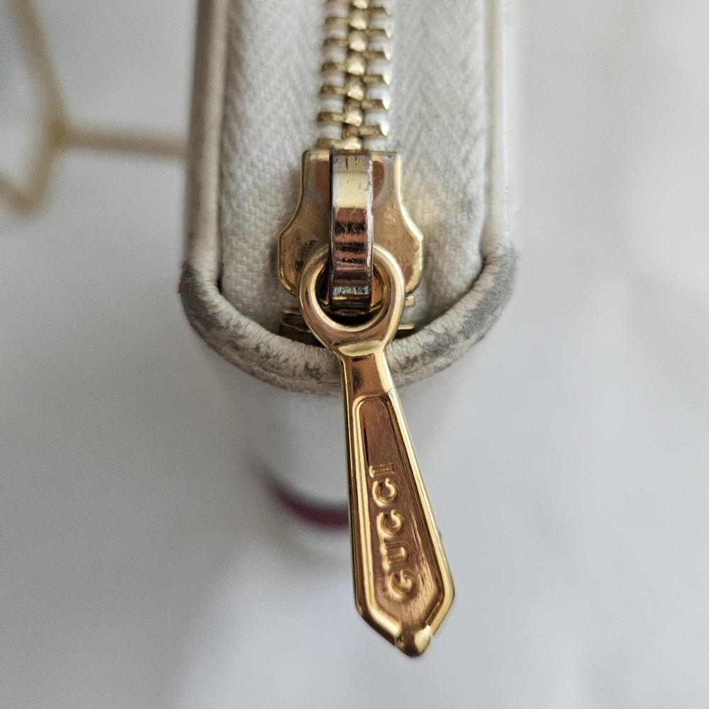 Gucci White Sherry Line Zippy Rajah Long Wallet 🌟FULL INCLUSION🌟 - Picture 5 of 14